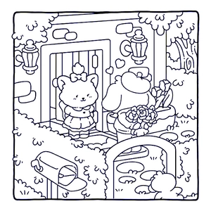 Free Fuzzy In Love Cozy Coloring Pages | Free Printable Coloring Pages - 0