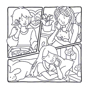 Free Bestie Moments Coloring Pages for Girls| Coloring Pages PDF Free - 0