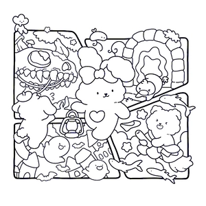 Free Fuzzy Magic Fairy Tale Coloring Book Pages | Adult Coloring Pages Free - 0
