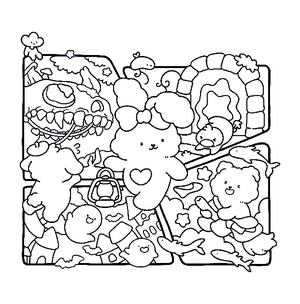 Free Fuzzy Tales, Coloring Book for Relaxation | Free PDF Adult Coloring Pages - 0