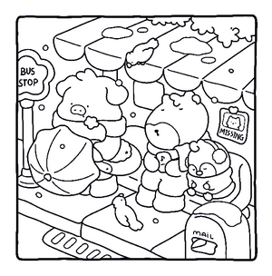 Free Snuggly Winter Coloring Book for Adults | Free Printable Coloring Pages - 0