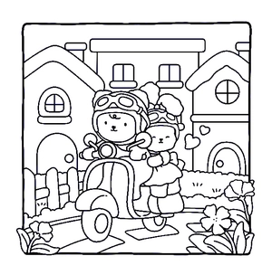 Free Fuzzy In Love Cute Animal Coloring Book | Free Printable Coloring Pages - 0