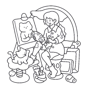 Free Girl Moments Cute and Comfy Coloring Page for Adult | Free Coloring Pages - 0