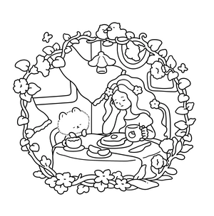 Free Soft Dreamy Coloring Book - 1