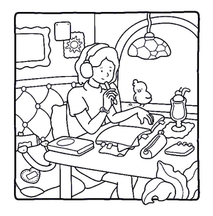 Cozy Day Coloring Book for Adults | Free Printable Coloring Pages - 0