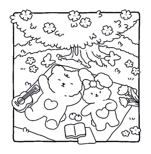 Free Cozy Friends Cute Animals Coloring Books | Free Coloring Pages - 0