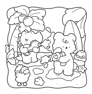Free Sunny Cuties Coloring Book - 3