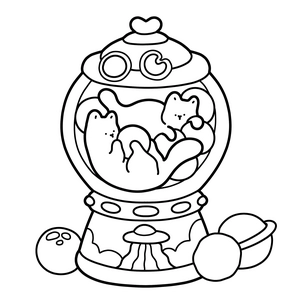 Free Nostalgic Cats Coloring Book - 6