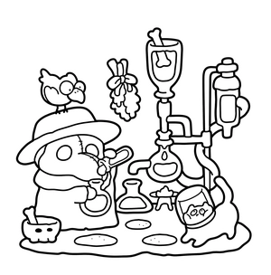 Spooky Comfy Coloring Book - 6